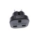Adaptor stecher UK Marea Britanie Anglia Australia Noua Zeelanda Irlanda -> priza Europa (Romania) negru Adaptor stecher UK Marea Britanie Anglia Australia Noua Zeelanda Irlanda -> priza Europa (Romania) negru