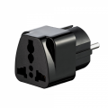 Adaptor stecher SUA China Marea Britanie Japonia Australia Noua Zeelanda Irlanda -> priza Europa (Romania) , culoare negru