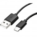 Cablu de transfer date USB - USB Type-C (culoare neagra) Cablu de transfer date USB - USB Type-C (culoare neagra)