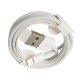 Cablu iPhone si iPad lightning USB compatibil cu modelele 5,6,7,8,X,XR,XS,11,SE,12 (C/S/PRO/PLUS/MAX)- transfer date si incarcare rapida, culoare alba