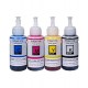 Set de 4 culori cerneala compatibila Epson sticlute 100ml - black cyan magenta yellow (negru albastru rosu galben)
