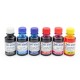 Set de 6 culori cerneala compatibila Epson sticlute 100ml - black cyan magenta yellow light magenta si light cyan (negru albastru rosu galben turcoaz roz) Set de 6 culori cerneala compatibila Epson sticlute 100ml - black cyan magenta yellow light magenta si light cyan (negru albastru rosu galben turcoaz roz)