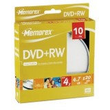 DVD+RW 4.7GB MEMOREX 4x cake 10 discuri DVD+RW 4.7GB MEMOREX 4x cake 10 discuri