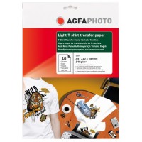 Hartie pentru transfer termic pe tricouri albe AGFA format A4 140g/mp - pachet 10 coli Hartie pentru transfer termic pe tricouri albe AGFA format A4 140g/mp - pachet 10 coli