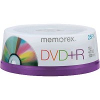 DVD+R 4.7GB MEMOREX 25 cake box